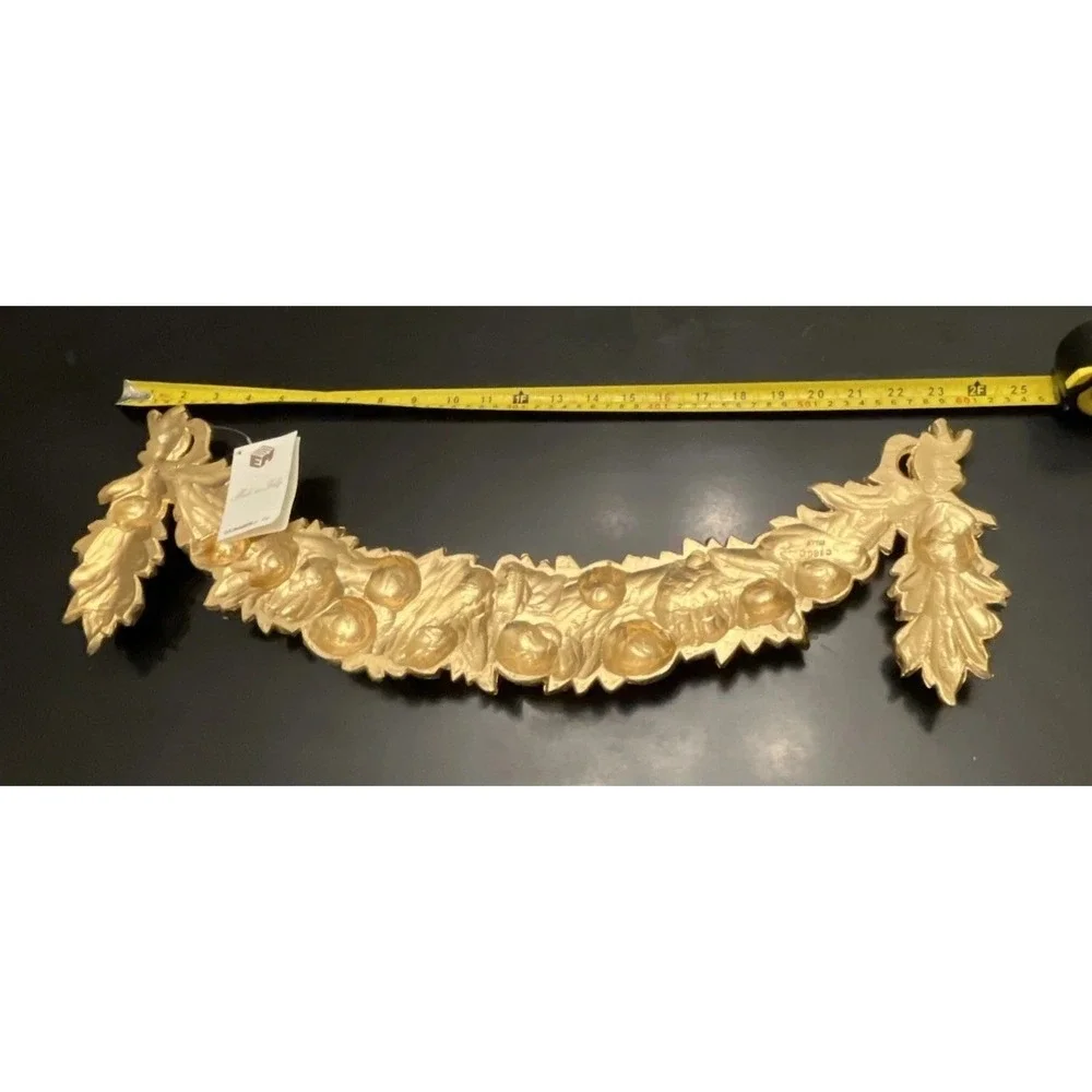 Gold Gilt Baroque Fruit Floral Swag Italy Wall Hanging